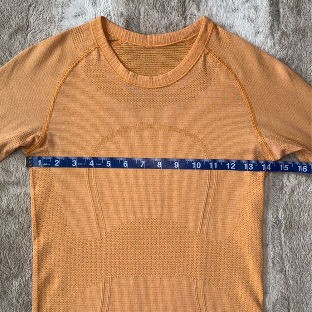 Lululemon🍋Run: Swiftly Tech Long Sleeve Heathered Creamsicle Pop Size 4 - Picture 11 of 16